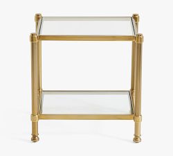 Everson Rectangular Glass Side Table - Thumbnail 2