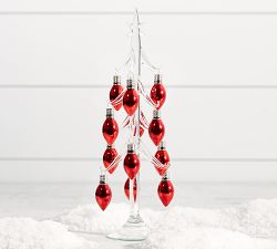 Mercury Mini Red Lights Ornaments Set