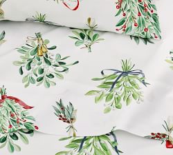 Mistletoe Organic Percale Sheet Set