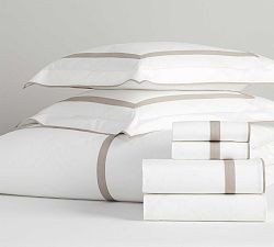 Morgan Banded 400-Thread Count Organic Percale Bedding Bundle