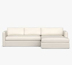 Jake Slipcovered 2-Piece Double Chaise Outdoor Sectional (120")