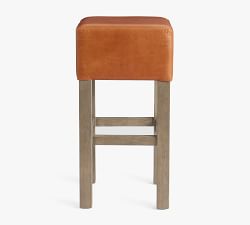 Arden Backless Leather Stool