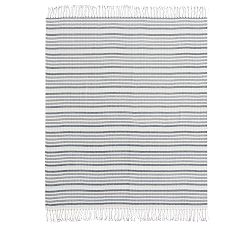 Gingham Stripe Reversible Throw