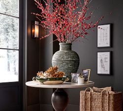 Lit Faux Red Berry Branch