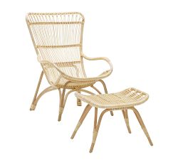 Monet Rattan Chair and Ottoman