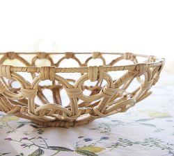 Monique Lhuillier Antibes Handwoven Wicker Serve Bowl