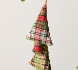 Plaid Dangling Trees Ornament
