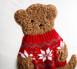 St. Jude Teddy Bear with Sweater Pillow Cover