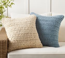 Darcy Textured Handknit Outdoor Pillow