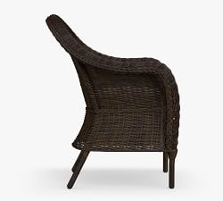 Torrey Wicker Roll Arm Outdoor Dining Chair