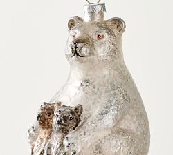Mercury Polar Bear With Cubs Ornament