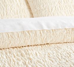 Ruched Velvet Coverlet &amp; Shams