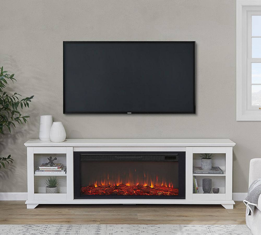 Bartow Electric Fireplace Media Cabinet (81") by Pottery Barn