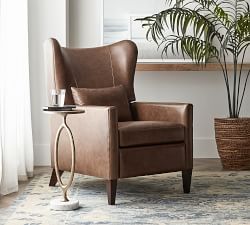 Champlain Square Arm Leather Recliner