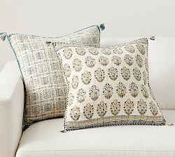 Jacquard Cotton Tassel Pillow