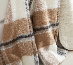 Lodge Plaid Sherpa Back Throw