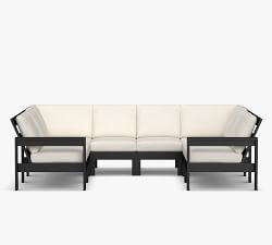 Malibu Metal 8-Piece U-Shaped Outdoor Sectional (115")