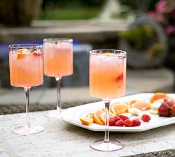 Scalloped Rim Wine Glass