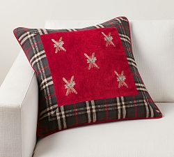 Ski Velvet Plaid Pillow