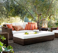 Torrey Wicker Square Arm Outdoor Sofa (86")