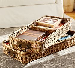 Caden Square Ottoman Divided Basket