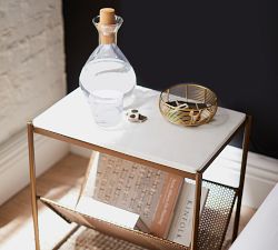 Jayden Rectangular Marble End Table