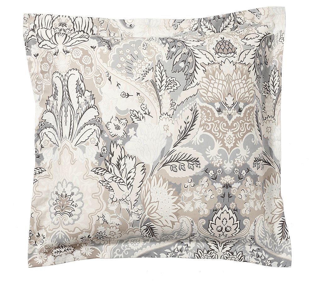 Celeste Damask Percale Sham by Pottery Barn