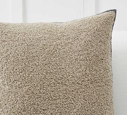 Sports Luxe Cozy Teddy Faux Fur Back Pillow Cover