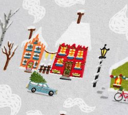 Winter Village Organic Flannel Sheet Set