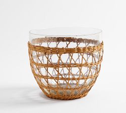 Handwoven Wicker Serving Bowl