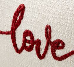 Sentimental Love Embroidered Pillow Cover