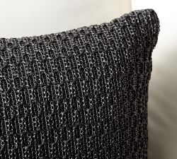 Faux Natural Fiber Honeycomb Outdoor Lumbar Pillow