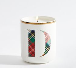 Stewart Plaid Alphabet Scented Candle - Winter Spruce