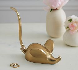 Brass Mouse Ring Holder