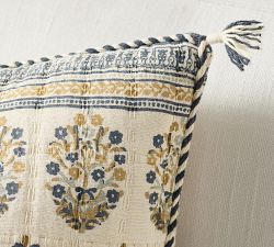 Jacquard Cotton Tassel Pillow