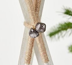 Oversized White Skis Ornament