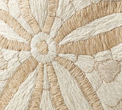 Sand Dollar Embroidered Pillow Cover