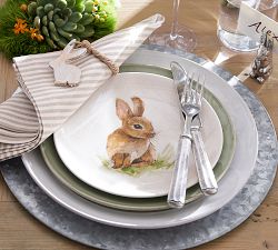 Wood Bunny Napkin Ring, Set of 4
