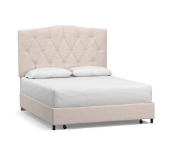 Elliot Curved Upholstered Footboard Storage Platform Bed