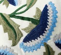 Floral Vine Embroidered Pillow