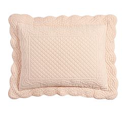 Open Box: Heirloom Scallop Quilted Sham, Standard - Set of 2 - Blush