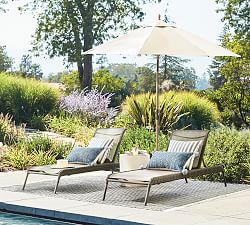 Torrey Wicker Stackable Outdoor Single Chaise Lounge, Set of 2