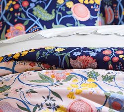 Scallop Dot Embroidered Organic Cotton Sheet Set