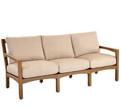 Tropez Faux Teak 79" Sofa, Dune