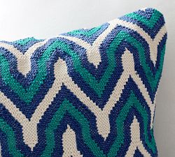 Aqua Eco-Friendly Handwoven Outdoor Pillow