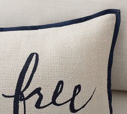 Be Free Linen Printed Pillow Cover