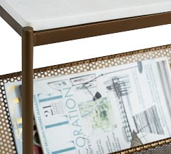 Jayden Rectangular Marble End Table