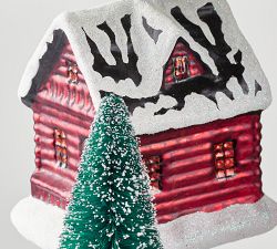 Light Up Mercury Glass Cottage Ornament