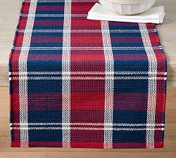 Open Box: Americana Plaid Cotton Table Runner