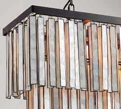 Astrid Capiz Rectangular Chandelier (37")